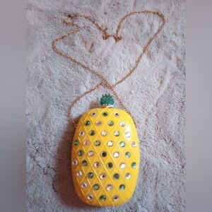 New Acrylic Jeweled Pineapple Clutch